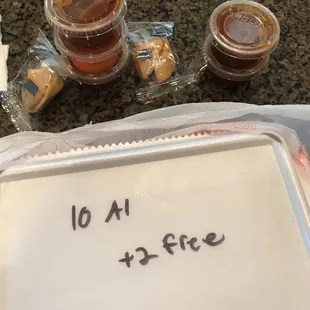 10 spring rolls for Al! That&apos;s me! Plus- Amy is SO awesome she gave me 2 for FREE! I love you lady!