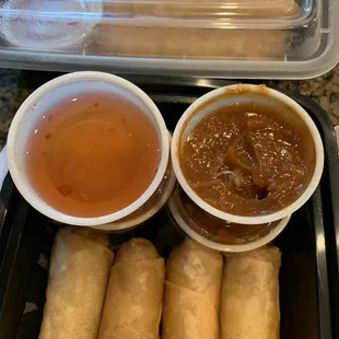 Their homemade plus sauce and peanut sauce is dynamite! I ask for both with my spring rolls.
