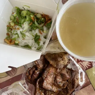 11. Pho Thit Nuong/Grill Pork with Chicken Noddle Soup