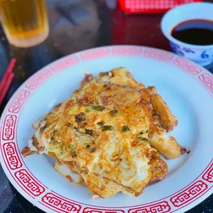 a plate of food on a table