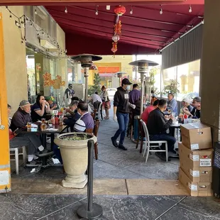 Outdoor seating More spacious than indoor