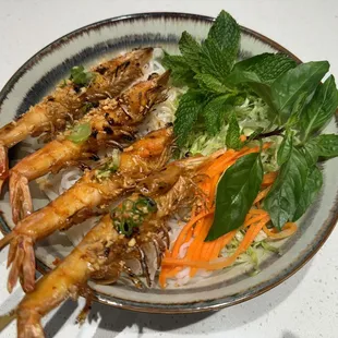 Bun Tom Nuong / Grilled Shrimps Vermicelli Bowl
