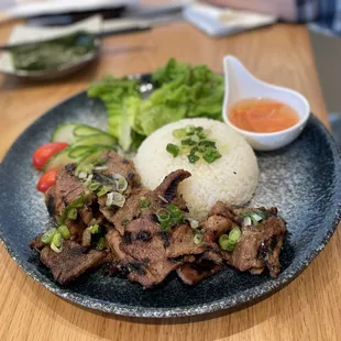 Grilled pork rice dish