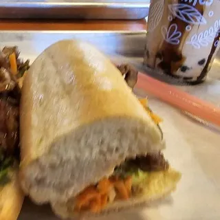 Lemongrass flank steak Banh Mi