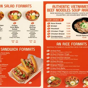 Outside menu