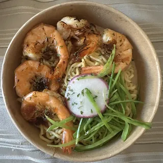 1. Garlic Noodles And Shrimp