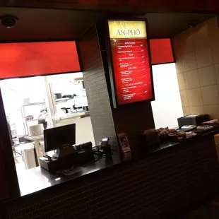 Here is where you order your food. Short, but efficient menu.