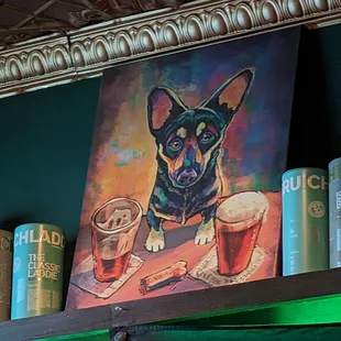 Painting above the bar