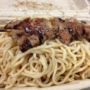 Chicken skewer combo ($9)