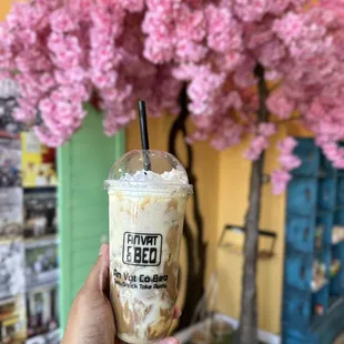 Vietnamese Ice Coffee w/Flan