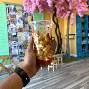 Mango with kum yat sauce