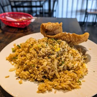Cajun rice with fried catfish $16