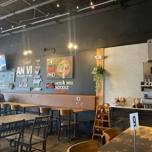 a restaurant with tables and chairs