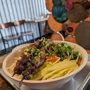 Pork Skewer Fried Rice