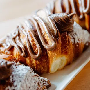 Enjoy a decadent Nutella croissant from Bianca Latte.  Yum.