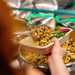 Our buffet has many vegetarian and vegan options.