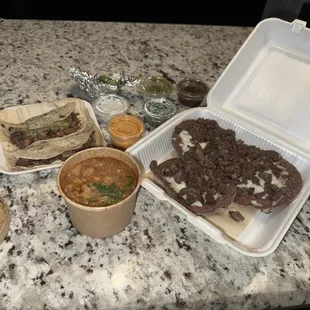 Charro Beans  Quesadilla de Fajita Espada de Fajita Tijuana Especial