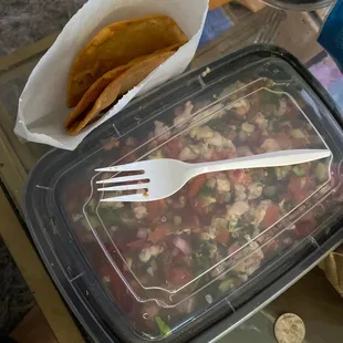 3 tiny tostadas