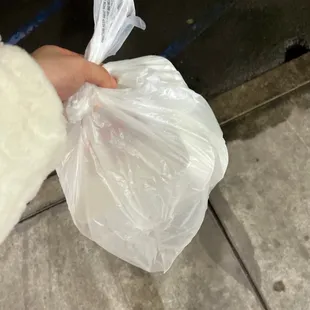 My order nicely bagged up for me