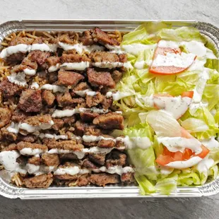 Lamb shawarma platter