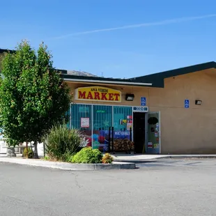 storefront and parking lot