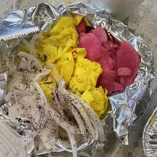 a variety of food items