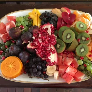 a platter of fruit