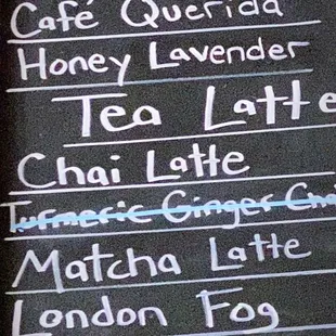 Such variety of lattes