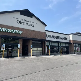 Restaurant front from parking lot