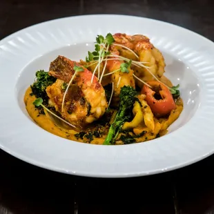 a plate of food on a table