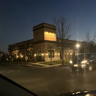 Outside night street view.