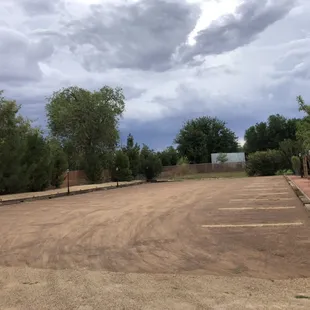 Private parking inside property behind house