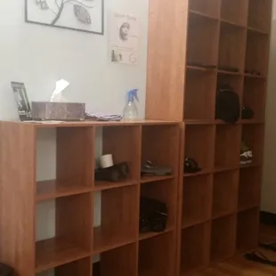 A place to store belongings during class.