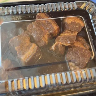 Delicious pork belly with sauce