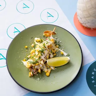a plate of food on a table
