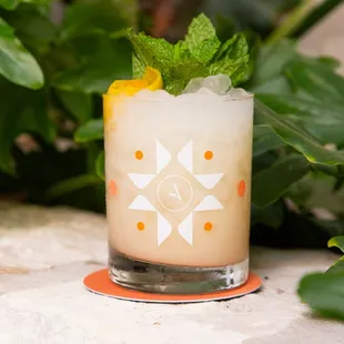 a cocktail in a glass