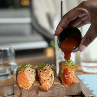 food, sushi and sashimi