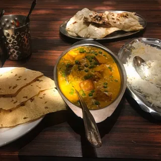 Matar Paneer Dinner