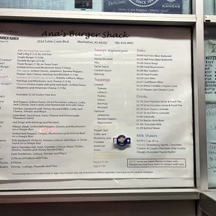 The menu (outside)