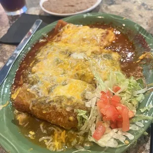 Chili, Relleno, burrito and enchilada combination