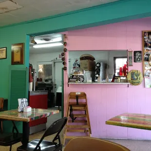 the interior of the restaurant