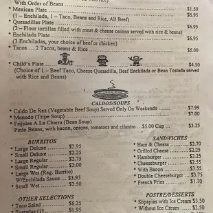 Menu is great and inexpensive.