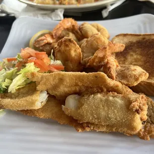 Fried shrimp and fish