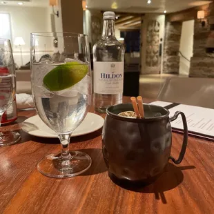 The mule &amp; sparkling water