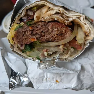 Kofte kebab wrap