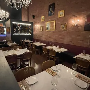 the dining area of a restaurant