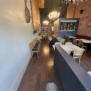 the dining area of the restaurant