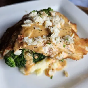 Garlic parmesian flounder