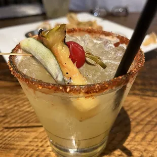 Spicy pineapple margarita.