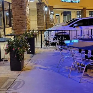 outside